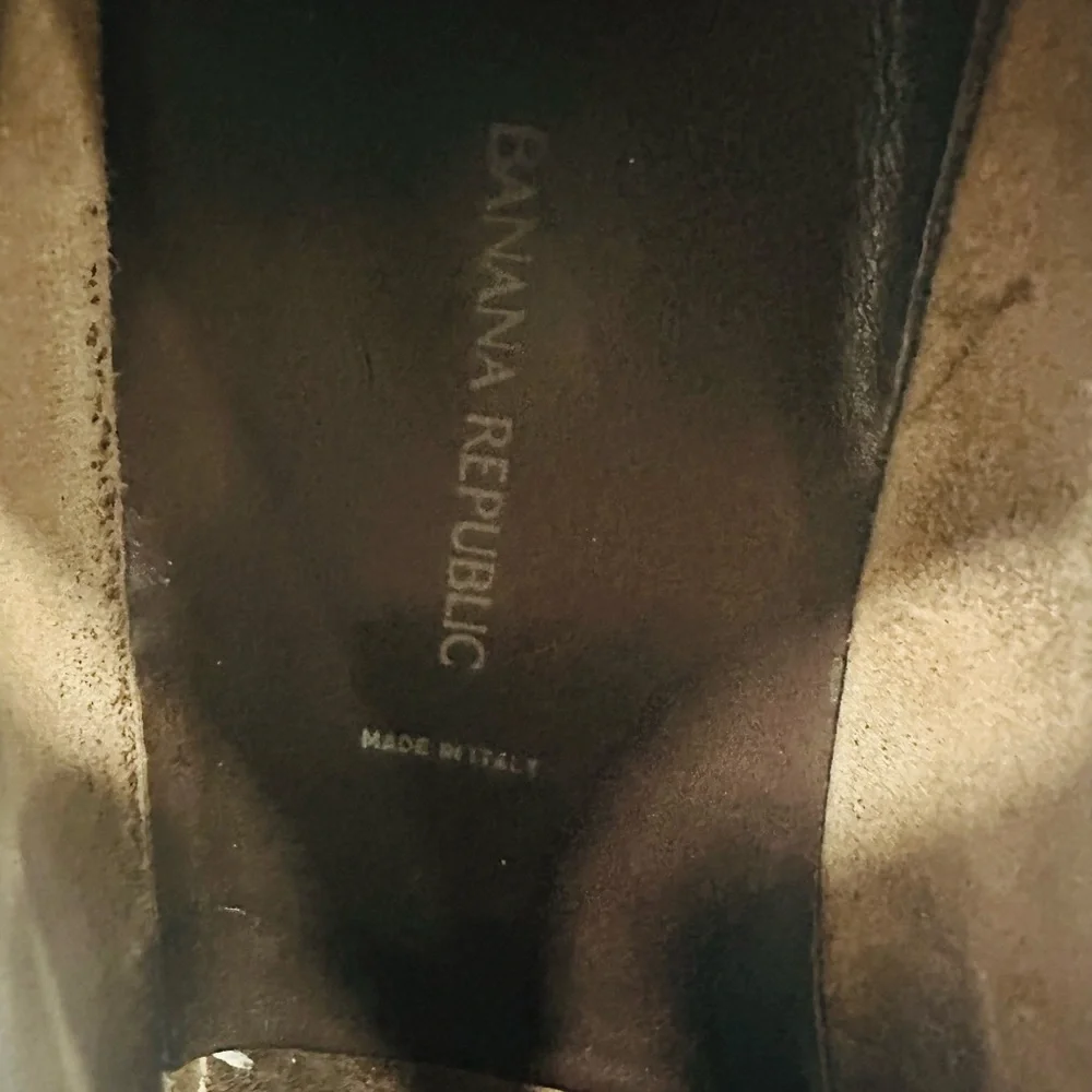 BANANA REPUBLIC‎ BROWN GENUINE LEATHER CASUAL MEN'S SHOES SIZE 11 Made In Italy